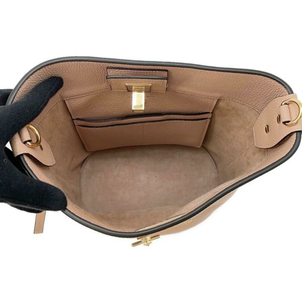 サルヴァトーレ・フェラガモ ショルダーバッグ ガンチーニ ザ スタジオバケット 212892 Ferragamo ピンクベージュ