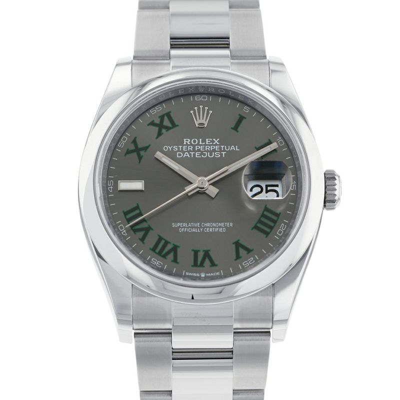 ロレックス デイトジャスト36 126200 ROLEX 腕時計 スレート文字盤 ローマン