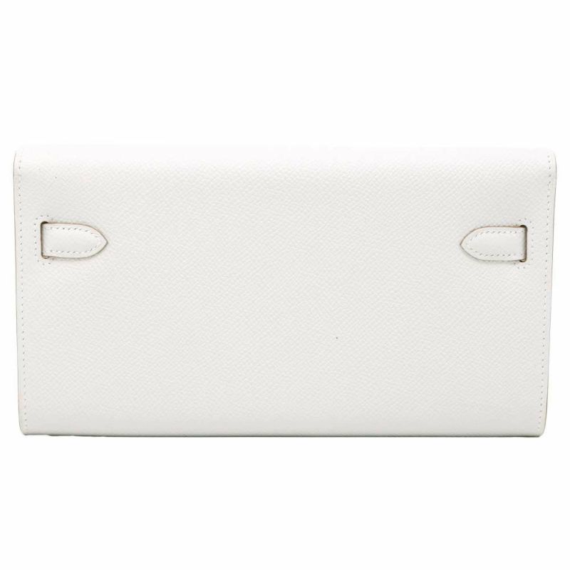 エルメス ケリーウォレット ロング トゥーゴー グリスペール/シルバー金具 ヴォーエプソン B刻印 財布