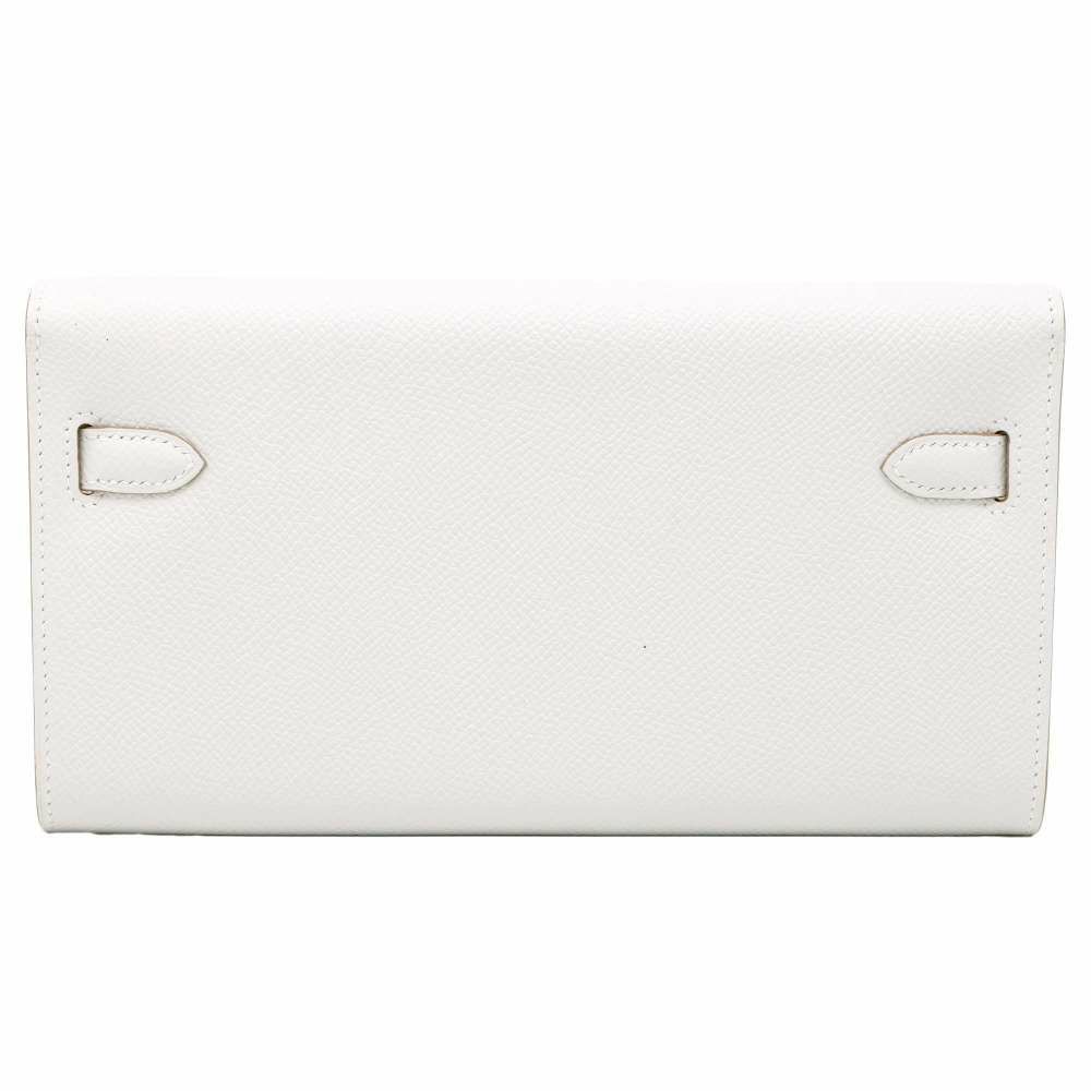 エルメス ケリーウォレット ロング トゥーゴー グリスペール/シルバー金具 ヴォーエプソン B刻印 財布