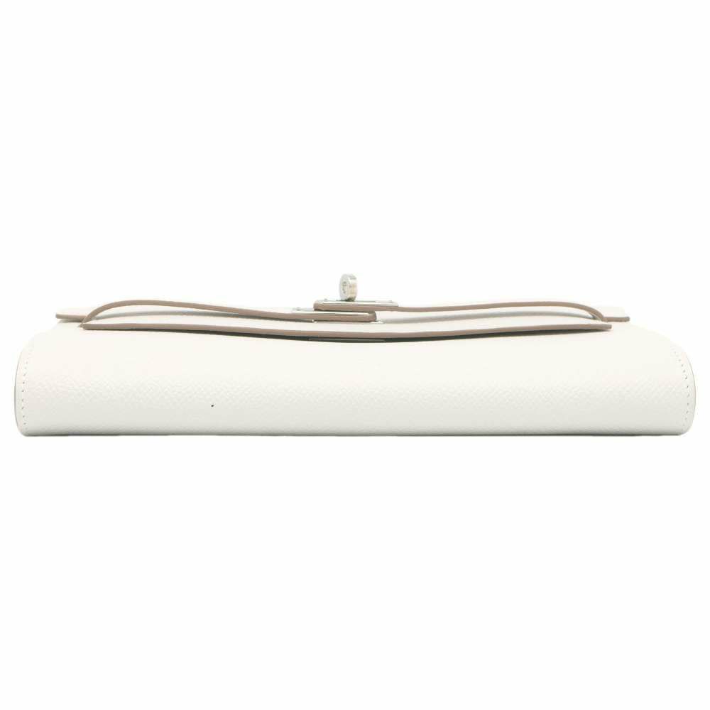 エルメス ケリーウォレット ロング トゥーゴー グリスペール/シルバー金具 ヴォーエプソン B刻印 財布