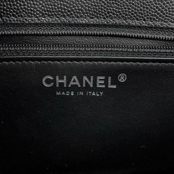 シャネル チェーンショルダーバッグ マトラッセ ココマーク シングルフラップ キャビアスキン AS4405 黒