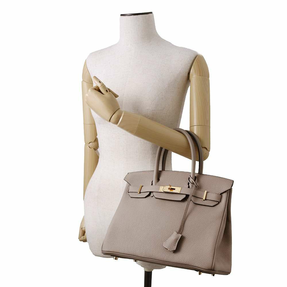 エルメス バーキン30 トゥルティエールグレー/シルバー金具 トゴ C刻印 