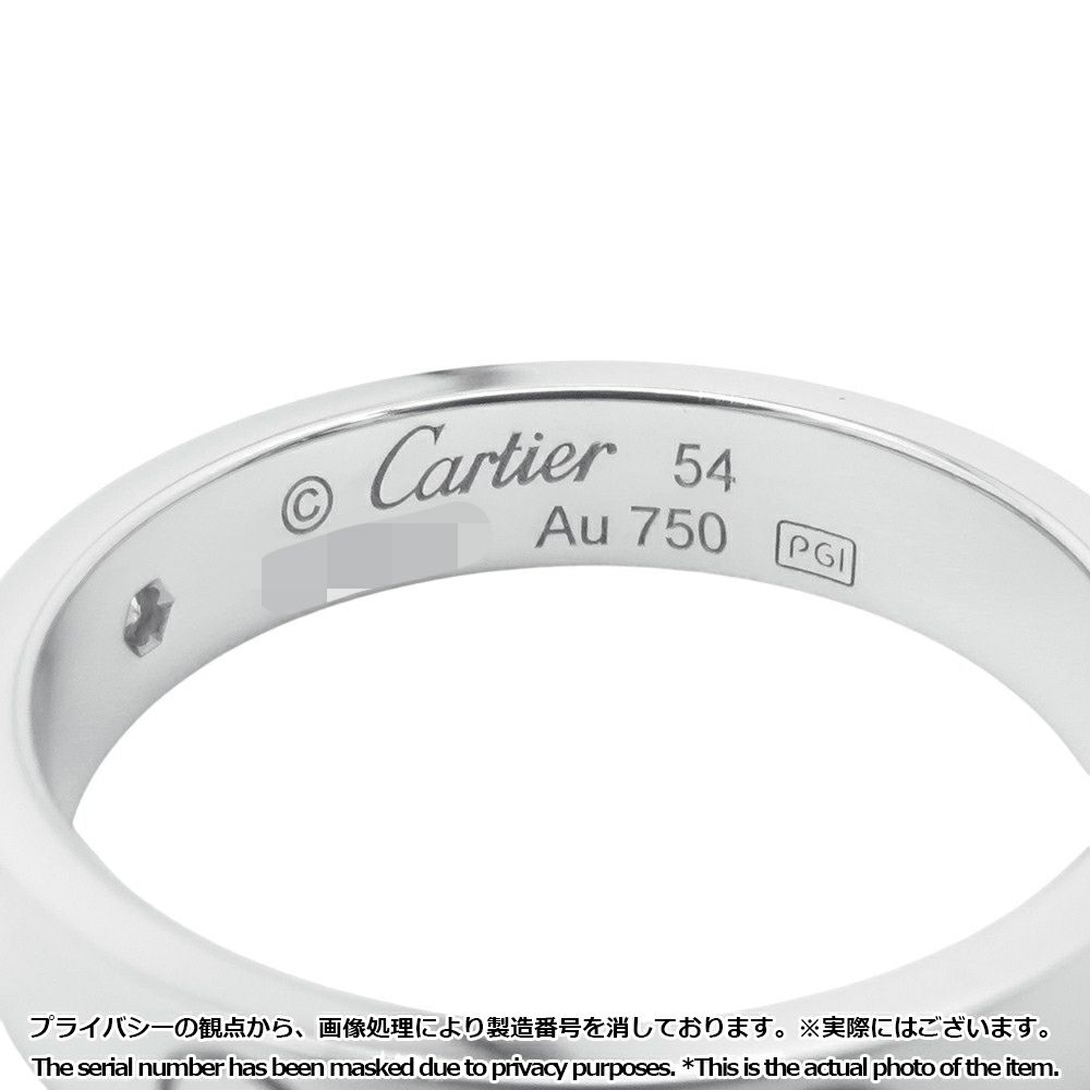 カルティエ リング ミニ ラブリング SM K18WG ダイヤモンド 1P 0.02ct リングサイズ54 B4050500 Cartier 指輪