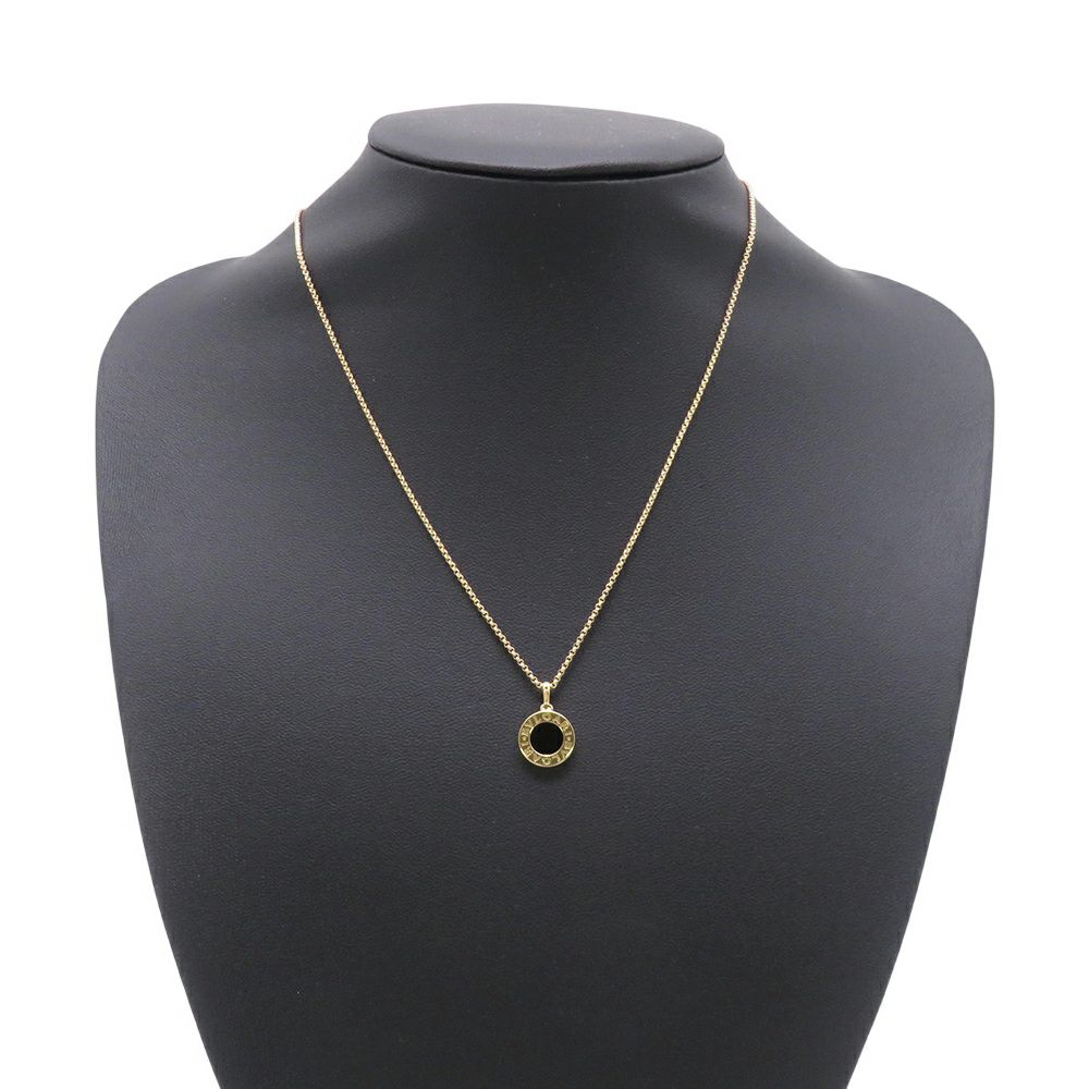 ブルガリ ネックレス ブルガリ・ブルガリ ネックレス オニキス K18YGイエローゴールド 350554 BVLGARI ペンダント