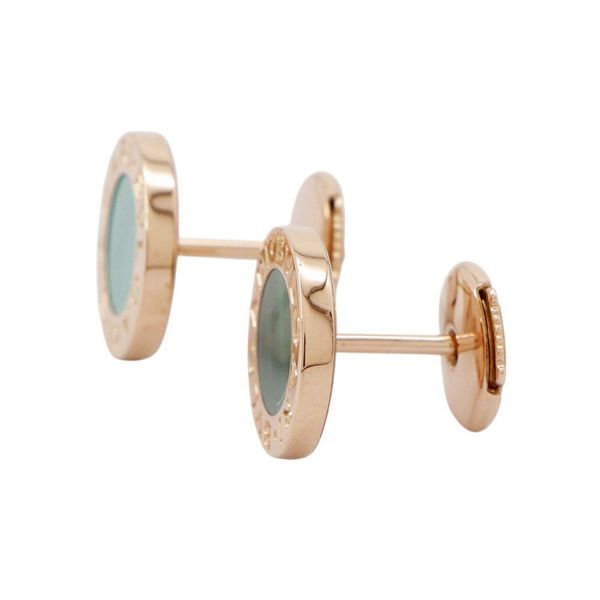 ブルガリ ピアス ブルガリ・ブルガリ イヤリング マラカイト K18PGピンクゴールド 354729 BVLGARI