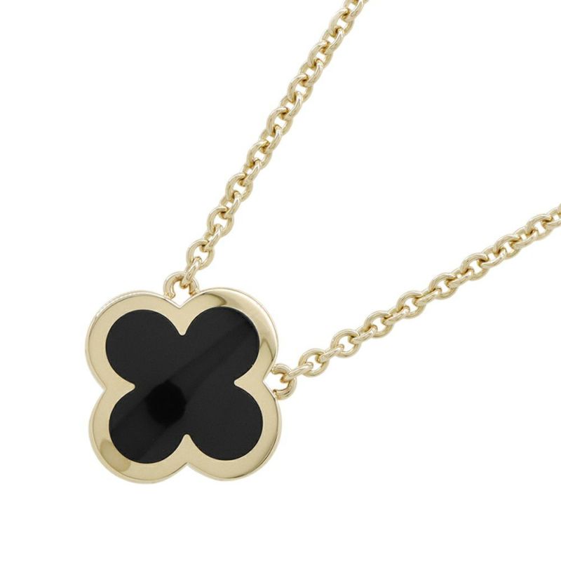 ヴァンクリーフ&アーペル ネックレス ピュア アルハンブラ ペンダント オニキス K18YGイエローゴールド VCARB13900