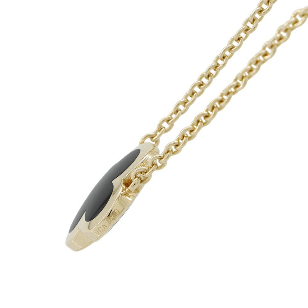 ヴァンクリーフ&アーペル ネックレス ピュア アルハンブラ ペンダント オニキス K18YGイエローゴールド VCARB13900