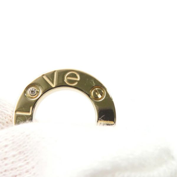 カルティエ ネックレス LOVE サークル ネックレス ダイヤモンド 2P 計0.03ct K18YGイエローゴールド B7219500 Cartier ラブ ペンダント