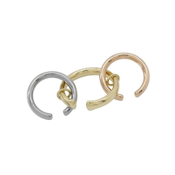 カルティエ ピアス トリニティ シングル イヤリング FOR CHITOSE ABE of sacai K18YG/K18PG/K18WG サイズM Cartier 限定コレクション