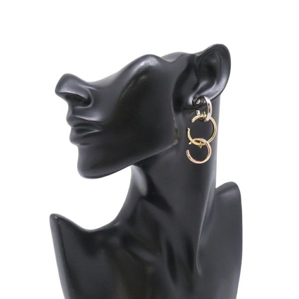 カルティエ ピアス トリニティ シングル イヤリング FOR CHITOSE ABE of sacai K18YG/K18PG/K18WG サイズM Cartier 限定コレクション