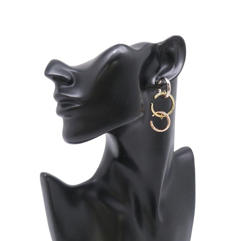 カルティエ ピアス トリニティ シングル イヤリング FOR CHITOSE ABE of sacai K18YG/K18PG/K18WG サイズM Cartier 限定コレクション