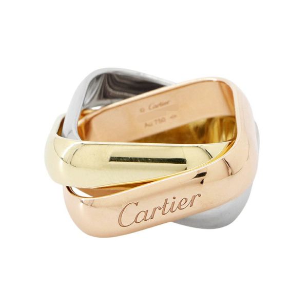 カルティエ リング トリニティ クッション リング ラージモデル K18YG/K18WG/K18PG リングサイズ53 B4239900 指輪