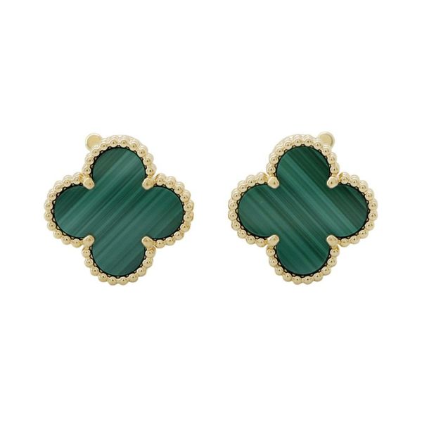 ヴァンクリーフ&アーペル ピアス ヴィンテージ アルハンブラ イヤリング マラカイト K18YGイエローゴールド VCARO3QL00 ジュエリー