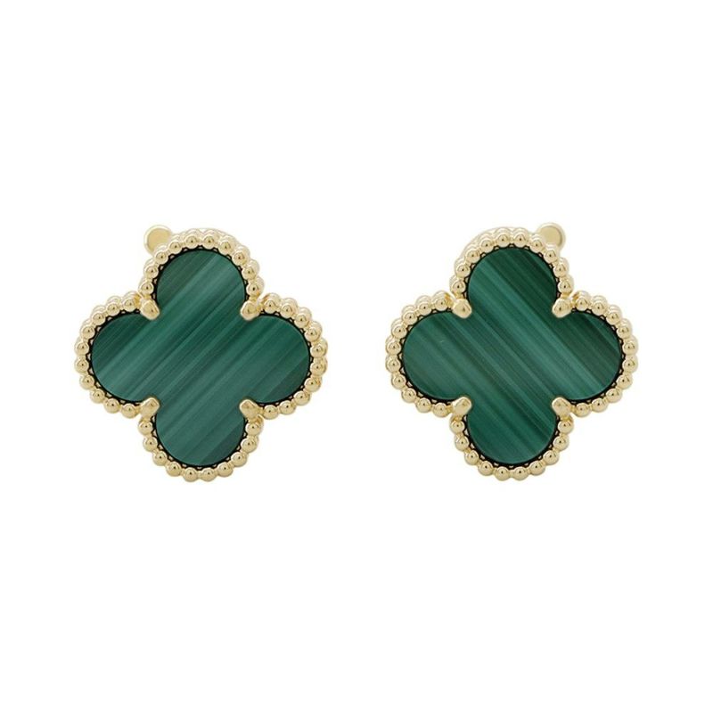 ヴァンクリーフ&アーペル ピアス ヴィンテージ アルハンブラ イヤリング マラカイト K18YGイエローゴールド VCARO3QL00 ジュエリー