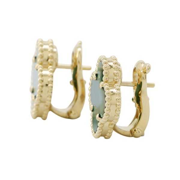 ヴァンクリーフ&アーペル ピアス ヴィンテージ アルハンブラ イヤリング マラカイト K18YGイエローゴールド VCARO3QL00 ジュエリー