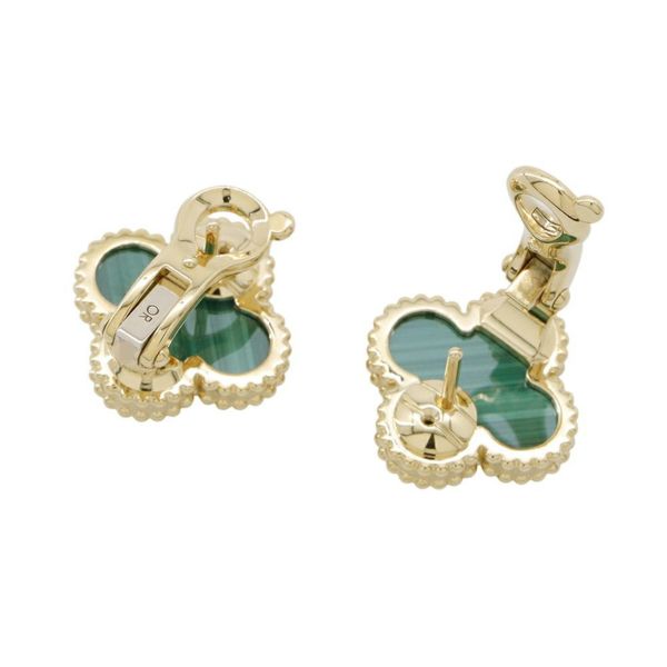 ヴァンクリーフ&アーペル ピアス ヴィンテージ アルハンブラ イヤリング マラカイト K18YGイエローゴールド VCARO3QL00 ジュエリー