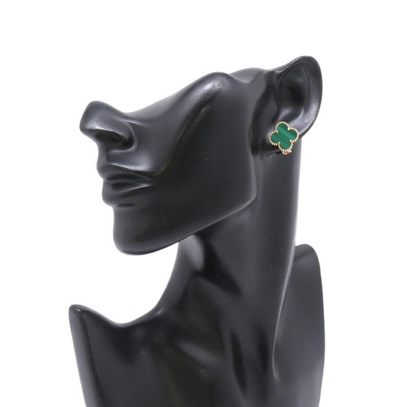 ヴァンクリーフ&アーペル ピアス ヴィンテージ アルハンブラ イヤリング マラカイト K18YGイエローゴールド VCARO3QL00 ジュエリー