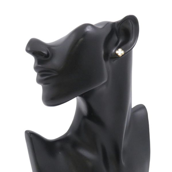 ヴァンクリーフ&アーペル ピアス スウィート アルハンブラ ピアス マザーオブパール K18YGイエローゴールド VCARA44800