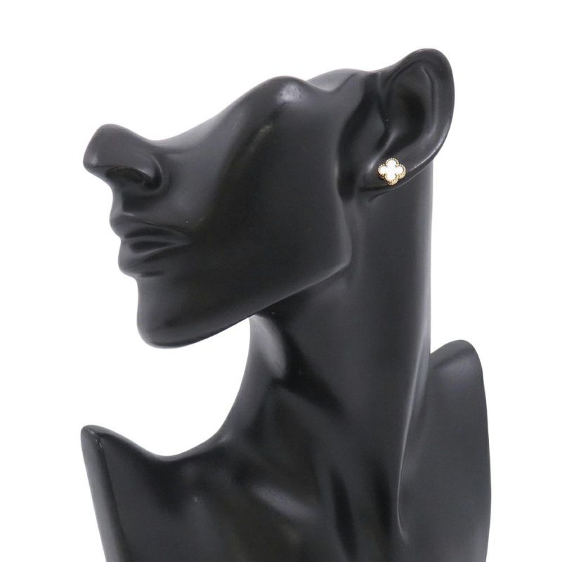 ヴァンクリーフ&アーペル ピアス スウィート アルハンブラ ピアス マザーオブパール K18YGイエローゴールド VCARA44800