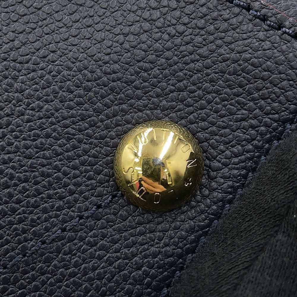 ルイヴィトン ハンドバッグ モノグラム・アンプラント モンテーニュMM M42746 LOUIS VUITTON 2way ネイビー