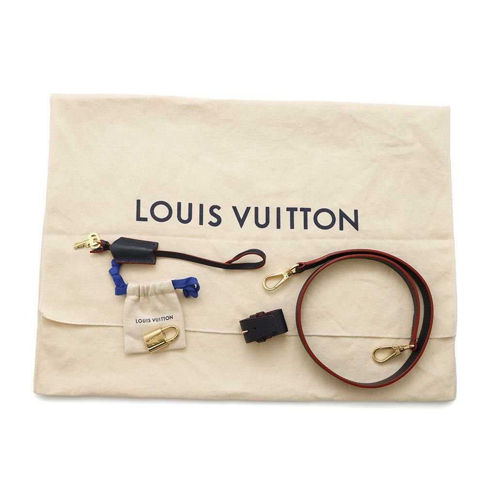 ルイヴィトン ハンドバッグ モノグラム・アンプラント モンテーニュMM M42746 LOUIS VUITTON 2way ネイビー