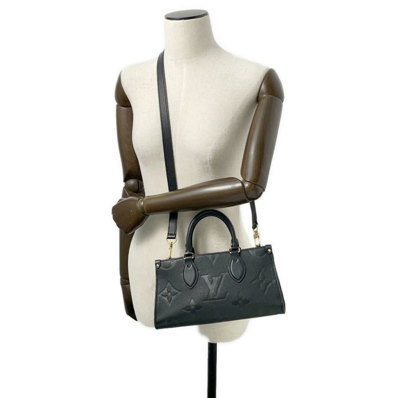 ルイヴィトン ハンドバッグ モノグラム アンプラント オンザゴー EW M23640 LOUIS VUITTON 3way ショルダーバッグ 黒