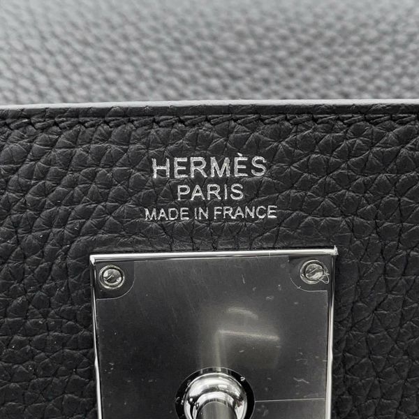 エルメス ボディバッグ ケリー アッカドPM ブラック/シルバー金具 トゴ B刻印 HERMES メンズ 黒