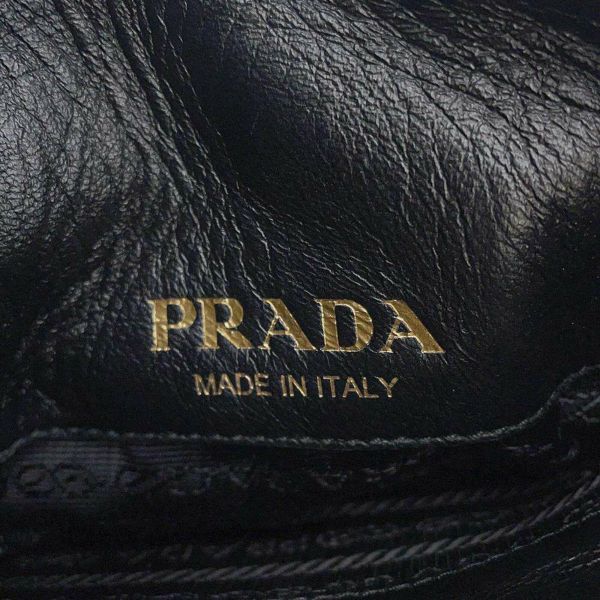 プラダ トートバッグ ロゴ ステッチ レザー 1BG451 PRADA バッグ ハンドバッグ 黒