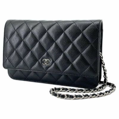 シャネル チェーンウォレット マトラッセ ココマーク キャビアスキン AP1619 CHANEL 財布 長財布 黒 安心保証 |  中古・新品ブランド販売ギャラリーレア公式通販