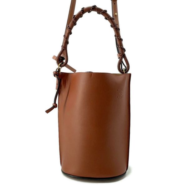 ロエベ ハンドバッグ ゲートバケット カーフスキン 329.56.Z85 LOEWE 2way ブラウン