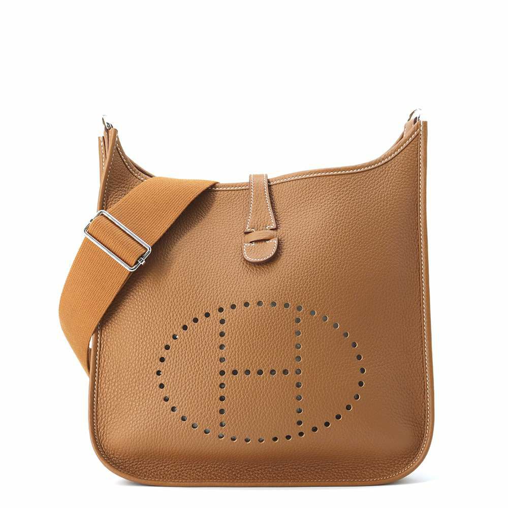 エルメス ショルダーバッグ エブリン3 PM ゴールド/シルバー金具 トリヨンクレマンス U刻印 HERMES Evelyne