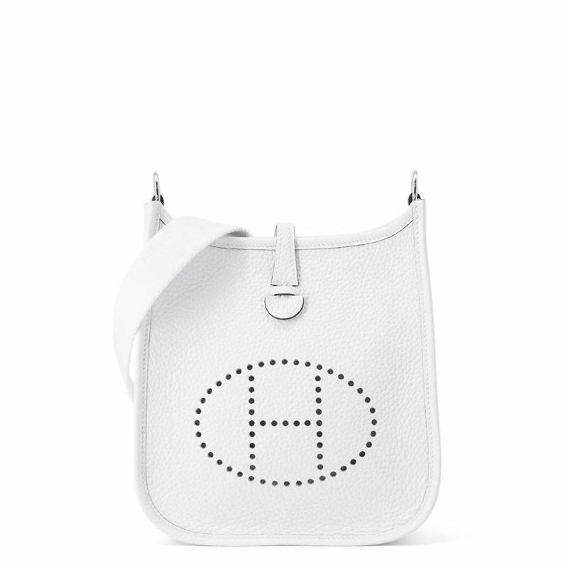 エルメス ショルダーバッグ エブリンTPM ニューホワイト/シルバー金具 トリヨンクレマンス B刻印 HERMES Evelyne