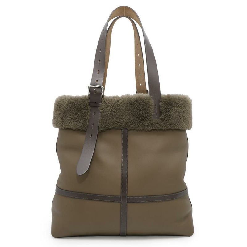 エルメス エトリヴィエール ショッピング ブラウン/シルバー金具 トリヨンクリストバル/ムートンアヴィアトゥール Y刻印