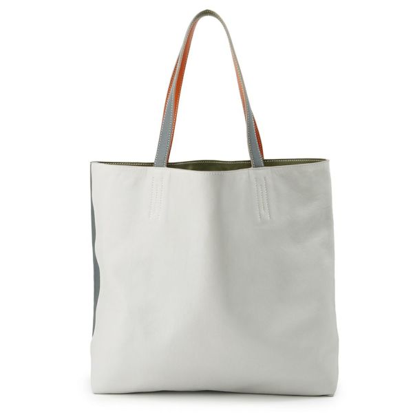 エルメス トートバッグ ドゥブルセンス35 オレンジ/カーキ/グレー/ブルー スイフト □Q刻印 HERMES ショルダー