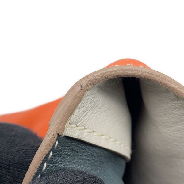 エルメス トートバッグ ドゥブルセンス35 オレンジ/カーキ/グレー/ブルー スイフト □Q刻印 HERMES ショルダー