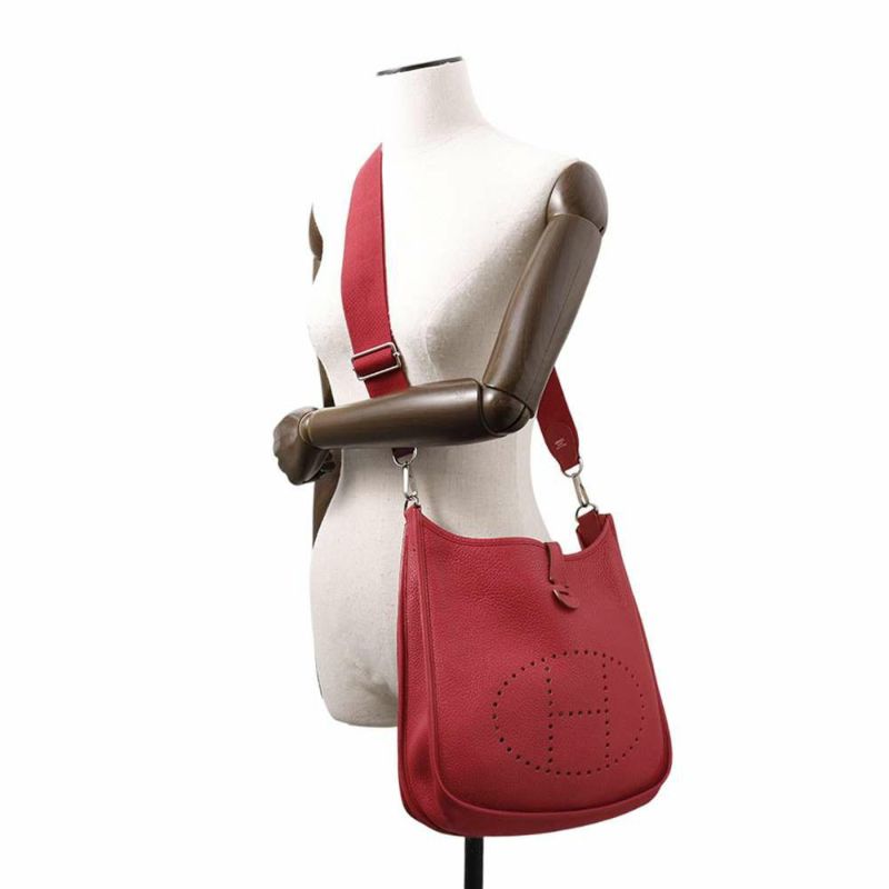 エルメス ショルダーバッグ エブリン3 PM ルビー/シルバー金具 トリヨンクレマンス □N刻印 HERMES Evelyne