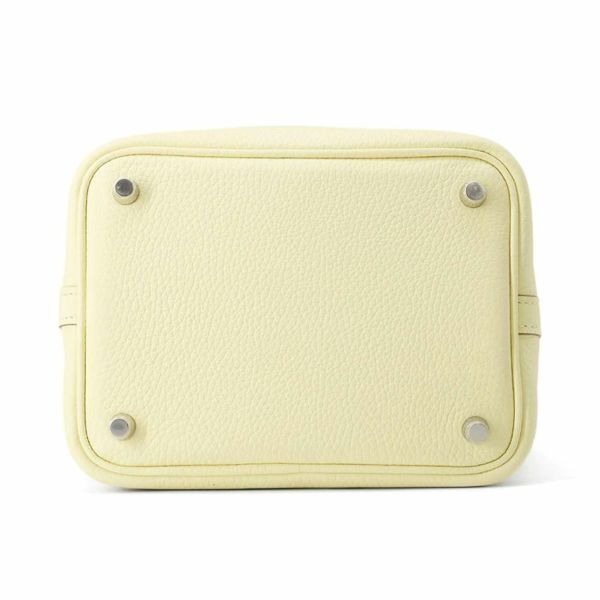 エルメス ハンドバッグ ピコタンロックPM ジョーヌミルトン/シルバー金具 トリヨンクレマンス W刻印 HERMES トートバッグ