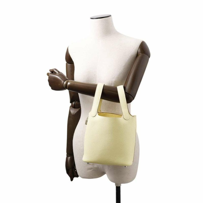 エルメス ハンドバッグ ピコタンロックPM ジョーヌミルトン/シルバー金具 トリヨンクレマンス W刻印 HERMES トートバッグ