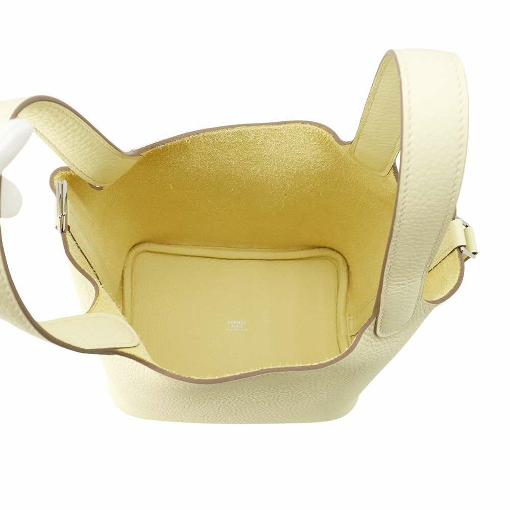 エルメス ハンドバッグ ピコタンロックPM ジョーヌミルトン/シルバー金具 トリヨンクレマンス W刻印 HERMES トートバッグ