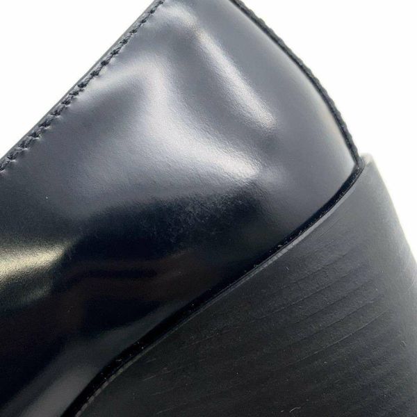 プラダ ローファー ヒール ロゴ レザー レディースサイズ35 1/2 PRADA 靴 黒