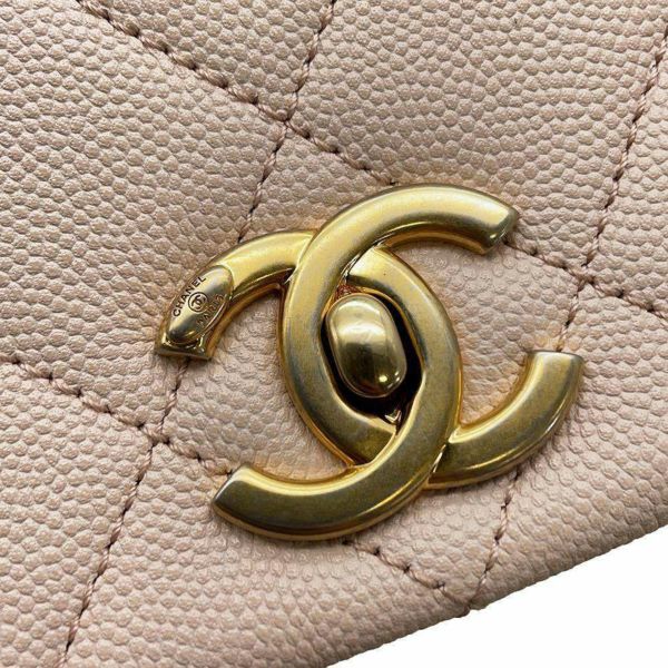 シャネル チェーンショルダーバッグ マトラッセ ココマーク キャビアスキン AS1977 CHANEL