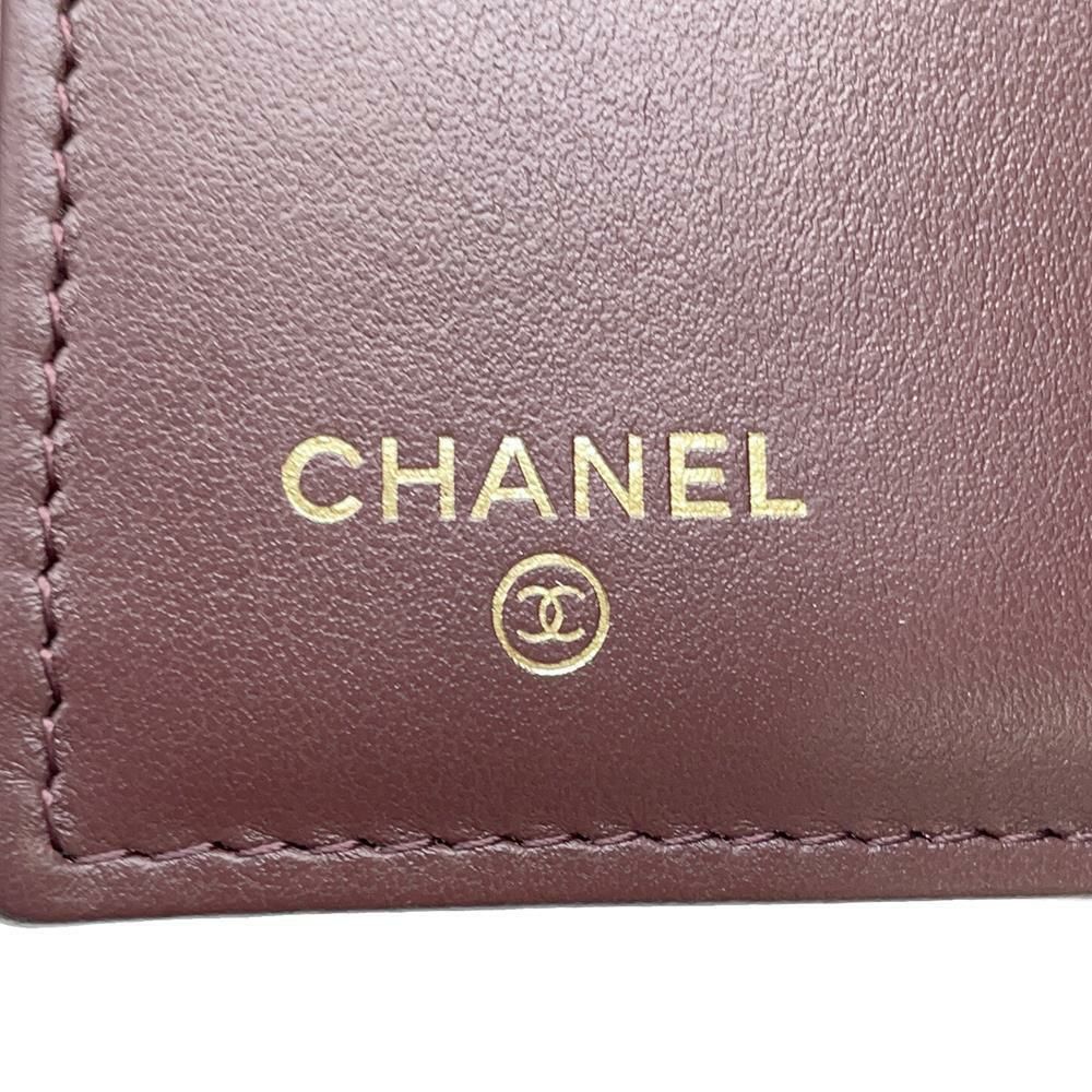 シャネル 三つ折り財布 マトラッセ ココマーク クラシック スモール フラップ ウォレット キャビアスキン AP0229 CHANEL 黒