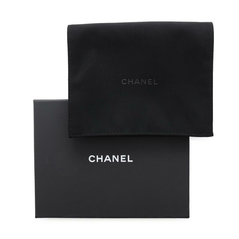 シャネル カードケース マトラッセ クラシック ジップ キルティング キャビアスキン ココマーク AP2570 黒