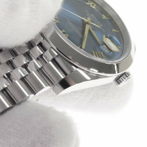 ロレックス デイトジャスト41 ランダムシリアル ルーレット 126300 ROLEX 腕時計 アズーロブルー文字盤