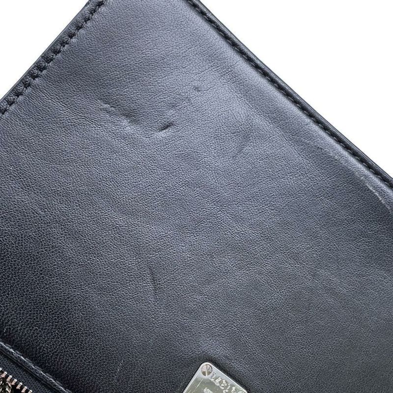 エムシーエム チェーンショルダーバッグ スタッズ チェーン レザー MCM 2wayバッグ 黒