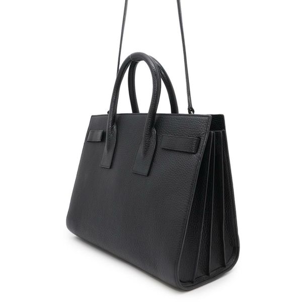 サンローランパリ ハンドバッグ サックドジュール レザー 355153 SAINT LAURENT PARIS 2wayショルダーバッグ 黒