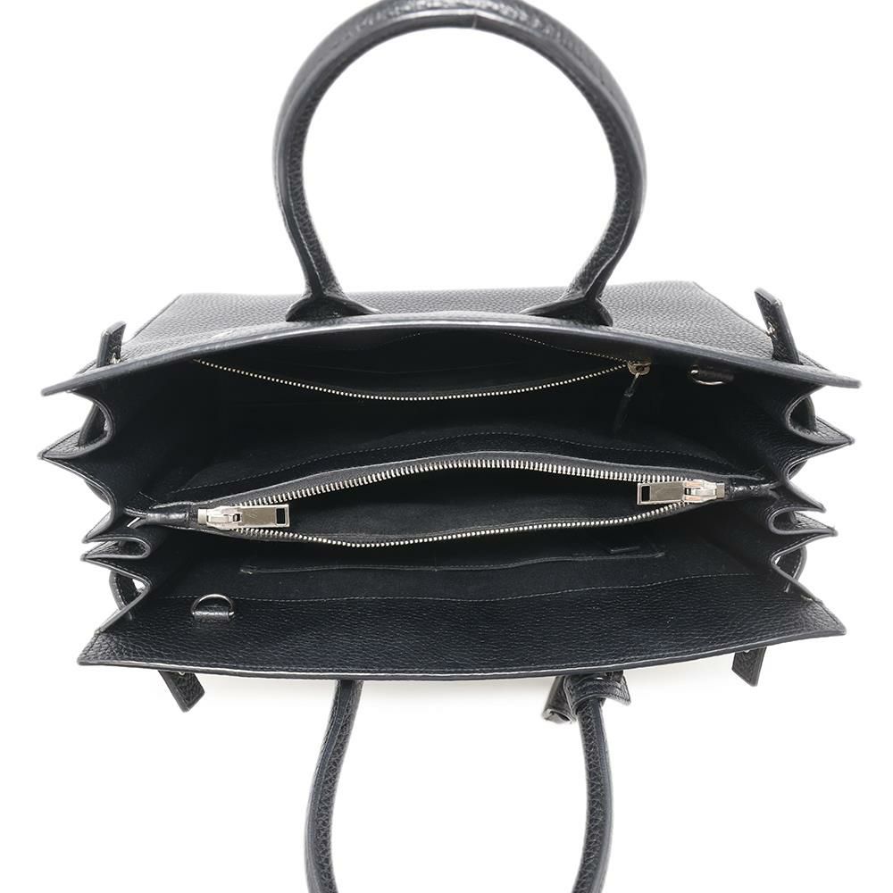 サンローランパリ ハンドバッグ サックドジュール レザー 355153 SAINT LAURENT PARIS 2wayショルダーバッグ 黒