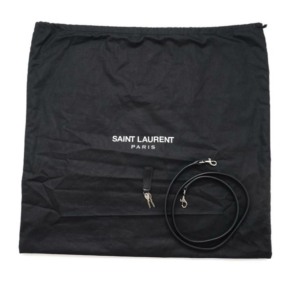 サンローランパリ ハンドバッグ サックドジュール レザー 355153 SAINT LAURENT PARIS 2wayショルダーバッグ 黒