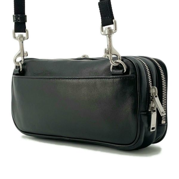 サンローランパリ ショルダーバッグ 型押しレザー 712569 SAINT LAURENT PARIS バッグ 黒